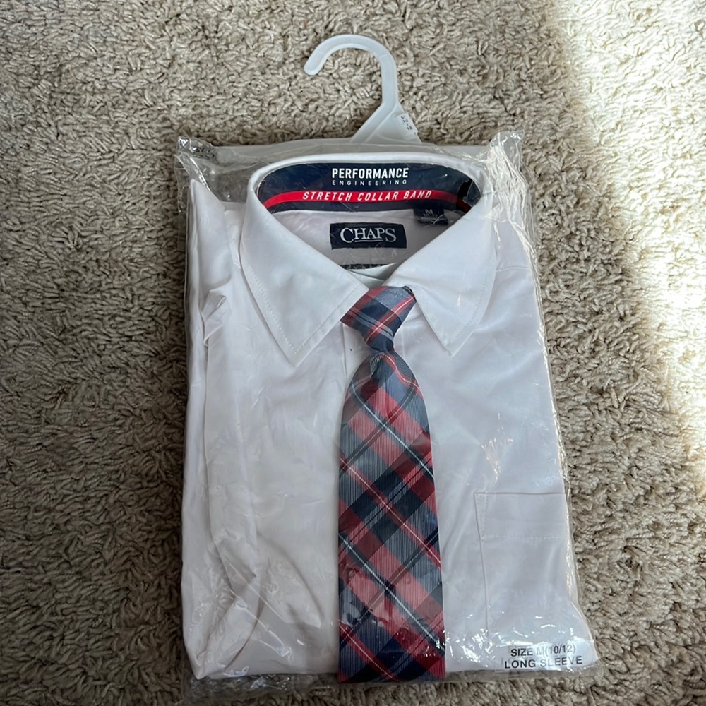Long-sleeve Shirt with Tie Size 10/12